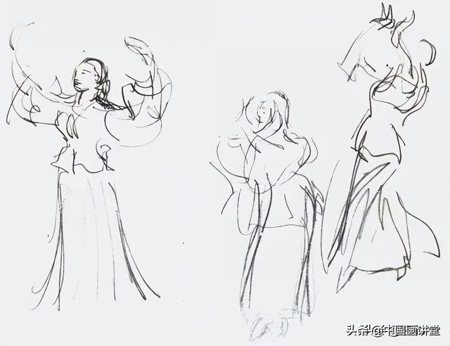 叶浅予速写手稿，叶浅予老先生的传神速写手稿