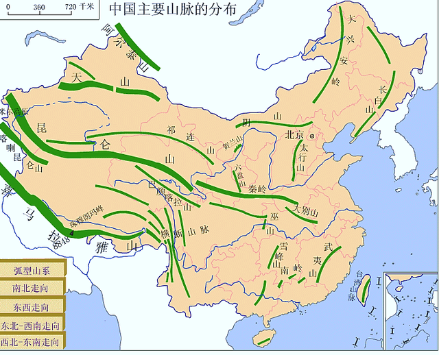 中国地理区域划分，中国地理行政级别划分（36条中国地理界线）