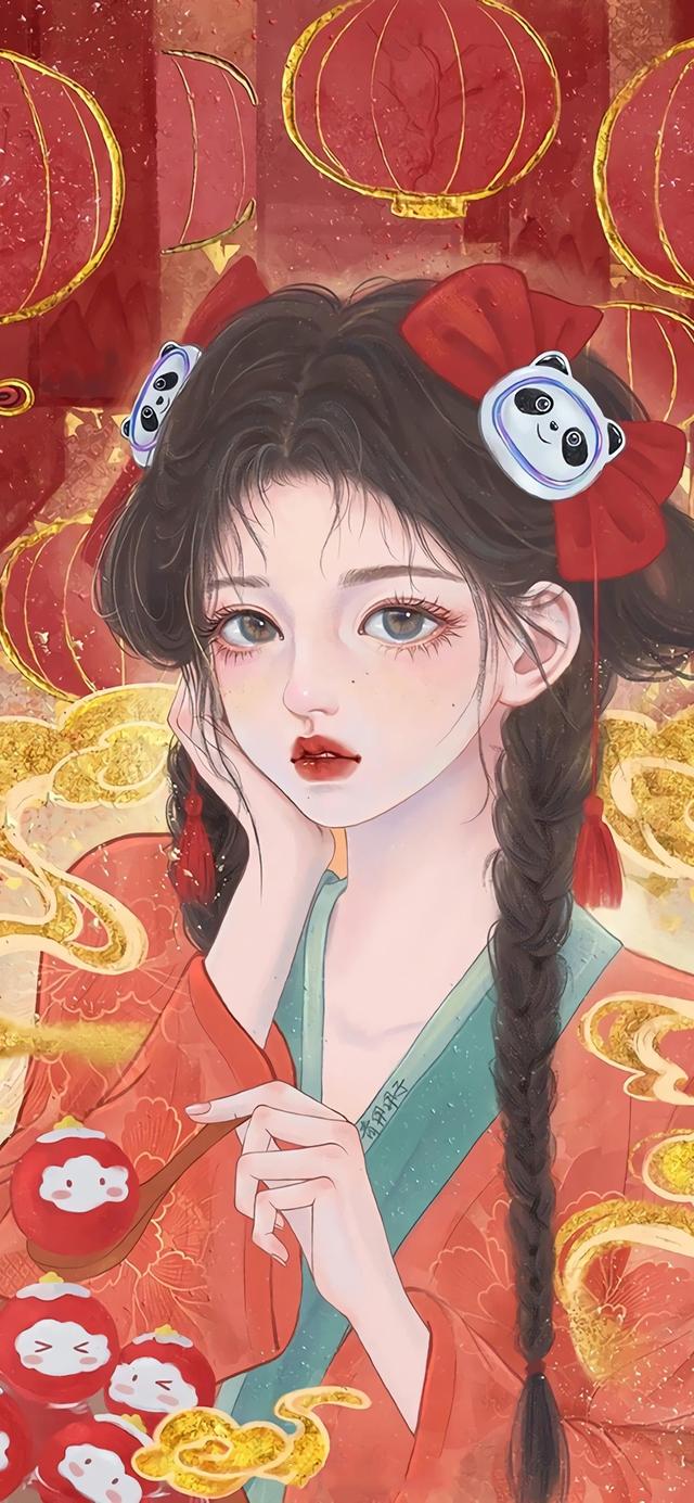 古风美女手绘插画，古风美女手绘插画图片（若有诗书藏于心）