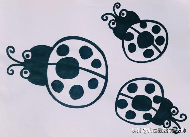 瓢虫简笔画，可爱的瓢虫简笔画（七星瓢虫儿童画教学）