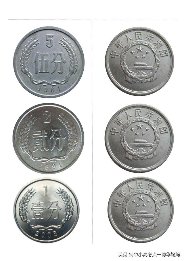 人民币正反面图案介绍(《认识人民币》精讲 练习22页)