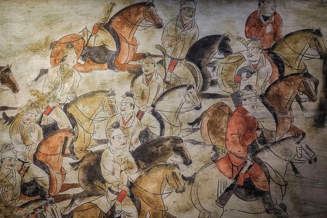 唐代墓室壁画作品，已成为国潮中顶流IP。唐代壁画临摹绘画作品收藏热