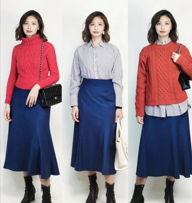 16种冬季女生穿衣搭配半身裙，冬天女生裙子搭配（冬天热门的“半身裙”）