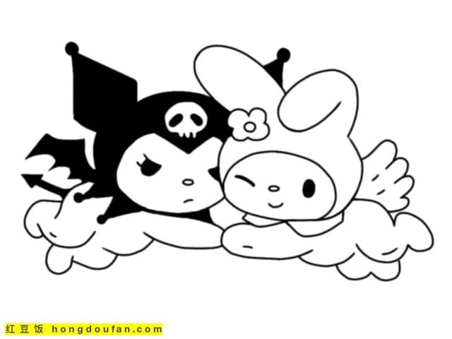 美乐蒂简笔画教程，我想看美乐蒂的画法（8张女孩子们最喜欢的凯蒂猫美乐蒂益智涂色简笔画）