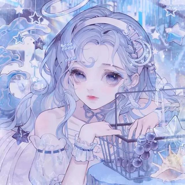 蓝紫色最准确图片，意境蓝色，紫色系头像微信（下次见面，就从一朵花开始吧）