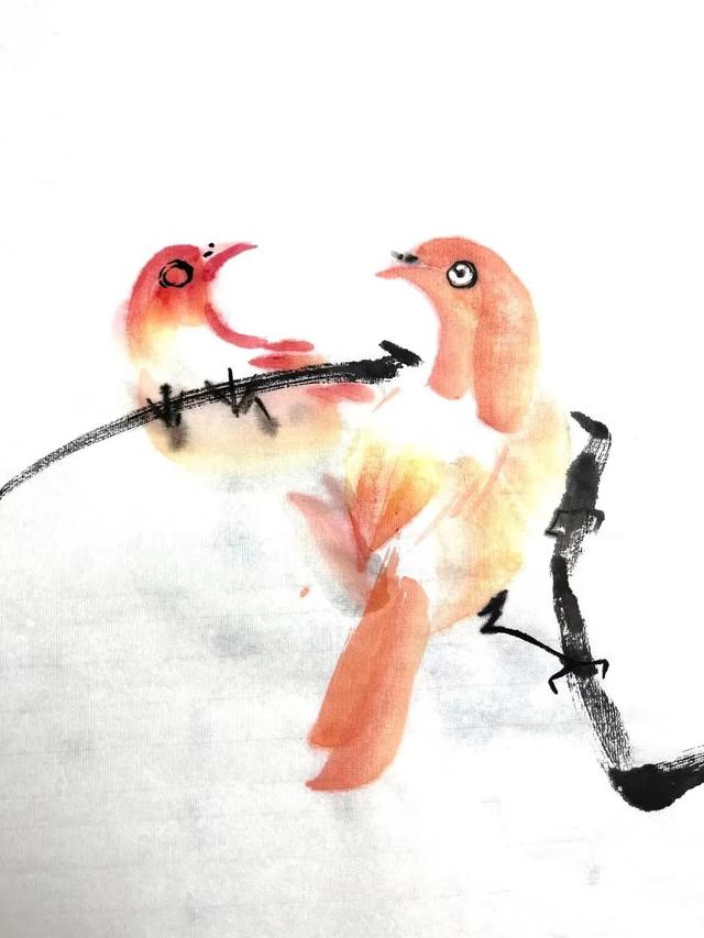 简单的鸟怎么画，如何画简易的小鸟（画家刘华：鸟的画法）
