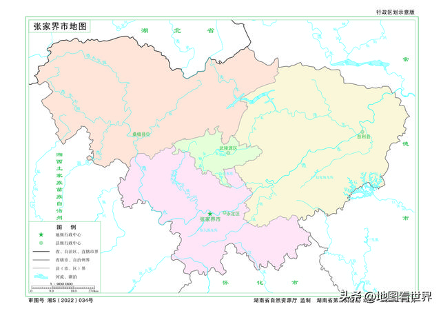 县级市是什么意思，地级市是什么意思通俗（2022年湖南省及下辖14市州标准地图政区版）