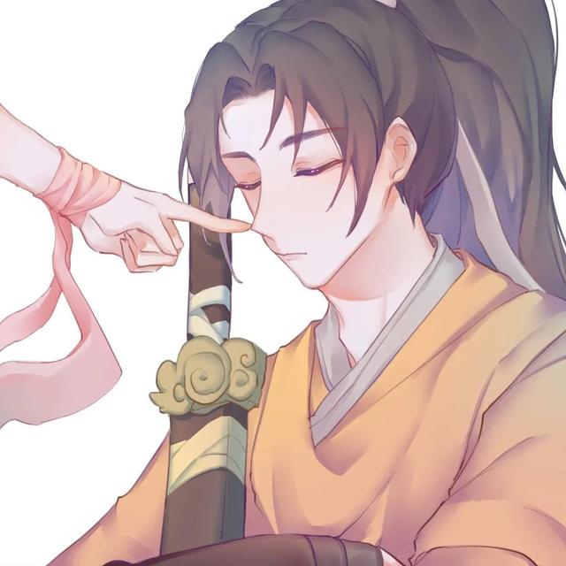 曜和西施的情侣头像动漫，王者荣耀   西施和曜   动漫情头/.微信（王者人物 手绘头像）