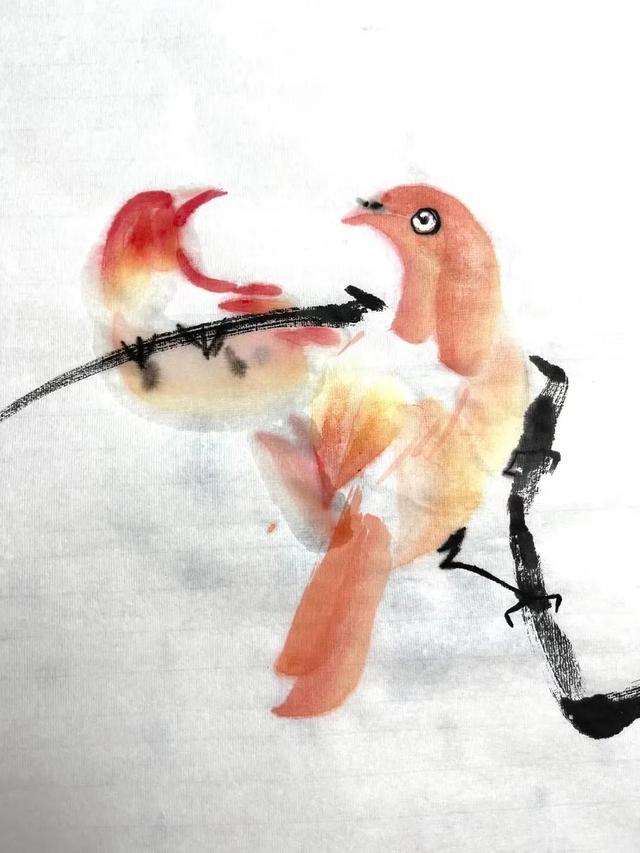 简单的鸟怎么画，如何画简易的小鸟（画家刘华：鸟的画法）