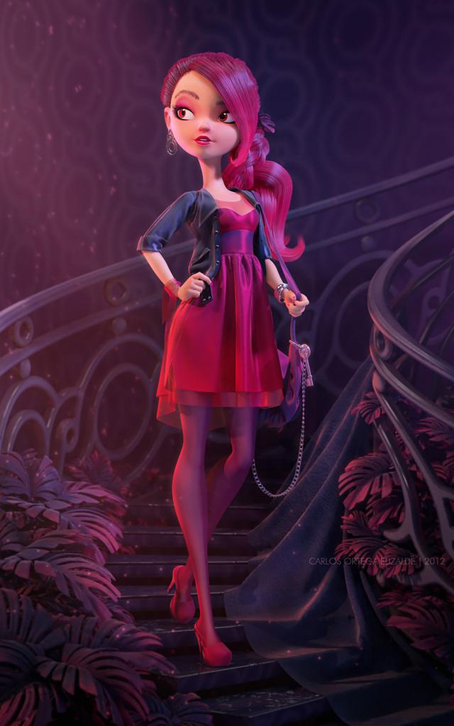 3d女孩图,3d动漫图片古装游戏(可爱与性感并存的3d版小姐姐插画)