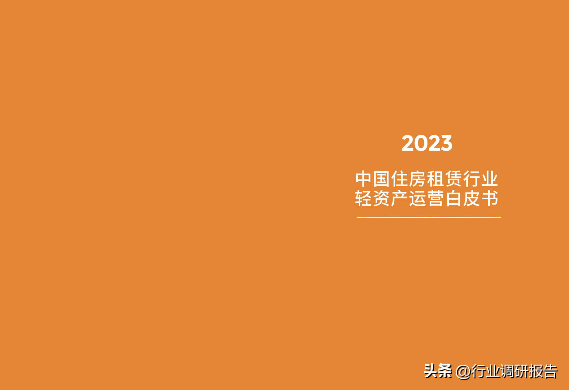 中国租赁（2023年中国住房租赁行业轻资产运营白皮书）