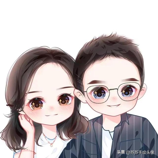 情侣头像 只期待后来的你能快乐.，情侣头像二人专用微信（甜蜜幸福的卡通情侣头像）