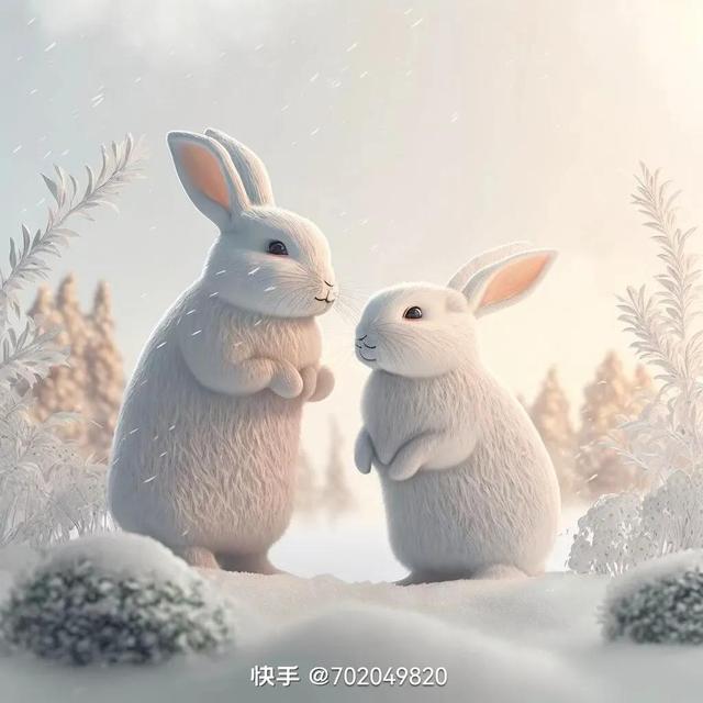 可爱兔子动漫头像情头，小兔兔的情侣头像上线了