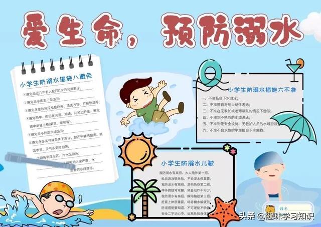 画一张最简单的防溺水手抄报，简单防溺水手抄报怎么画（防溺水安全教育小报大全）