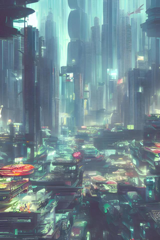未来世界儿童画，未来世界的儿童画怎么画（看Ai绘画寻找灵感《未来广东》）