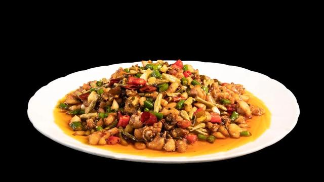 野山椒泡椒兔丁的做法，野山椒泡椒水煮兔（下酒拌饭江湖菜—泡姜豇炒仔兔）