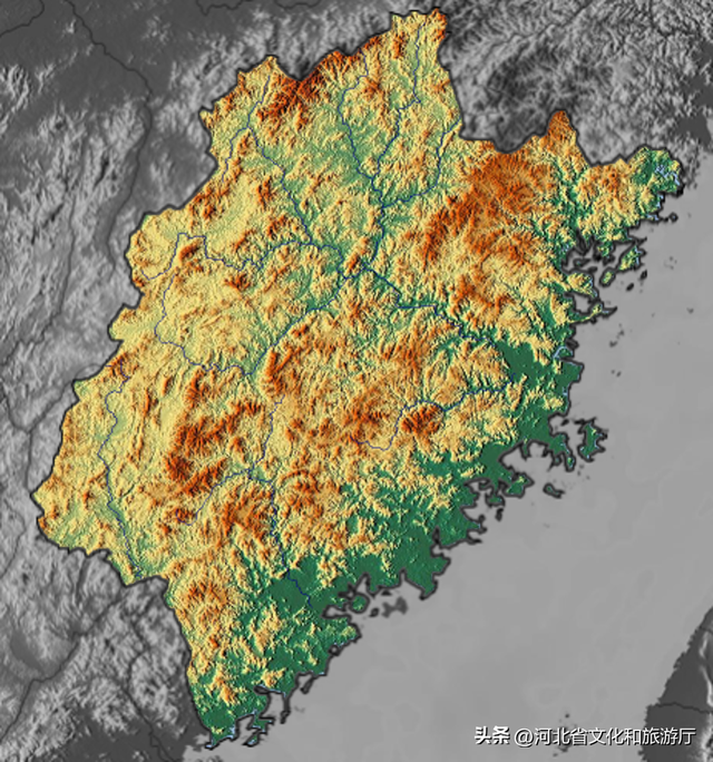东北地图高清版大图，东三省地图（中国34省区市三维地形图来了）