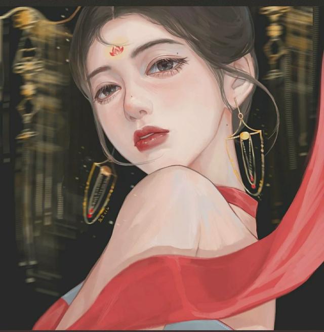 红衣女生真人古风头像 亦惜醉红颜微信，红衣女生真人古风头像 亦惜醉红颜（古风女生头像<红衣胜火>）