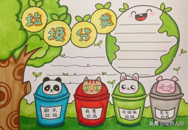 环保手抄报图片大全，环保手抄报大全（2022垃圾分类手抄报+环保儿童画）