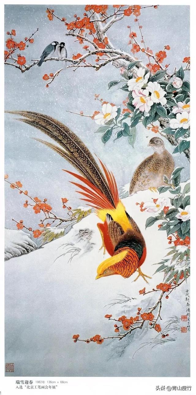 花鸟画作品欣赏，立体横幅小写意花鸟画100幅（精品花鸟画30幅，欣赏）