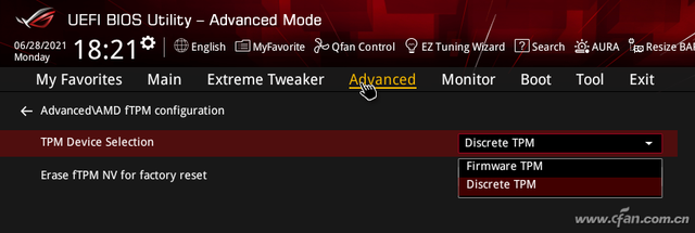 怎么进入bios设置，如何打开bios界面（fTPM问题多）