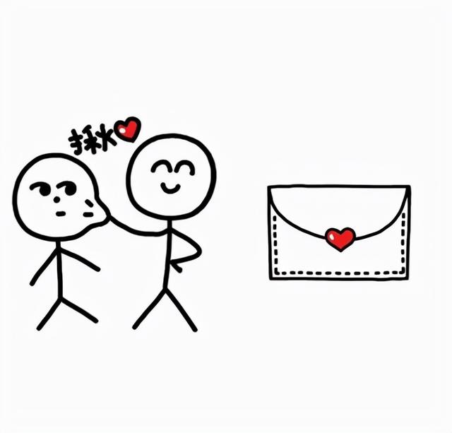 火柴人元素画法，火柴人的简单画法（小心心发射biubiubiu,火柴人表白简笔画模板）