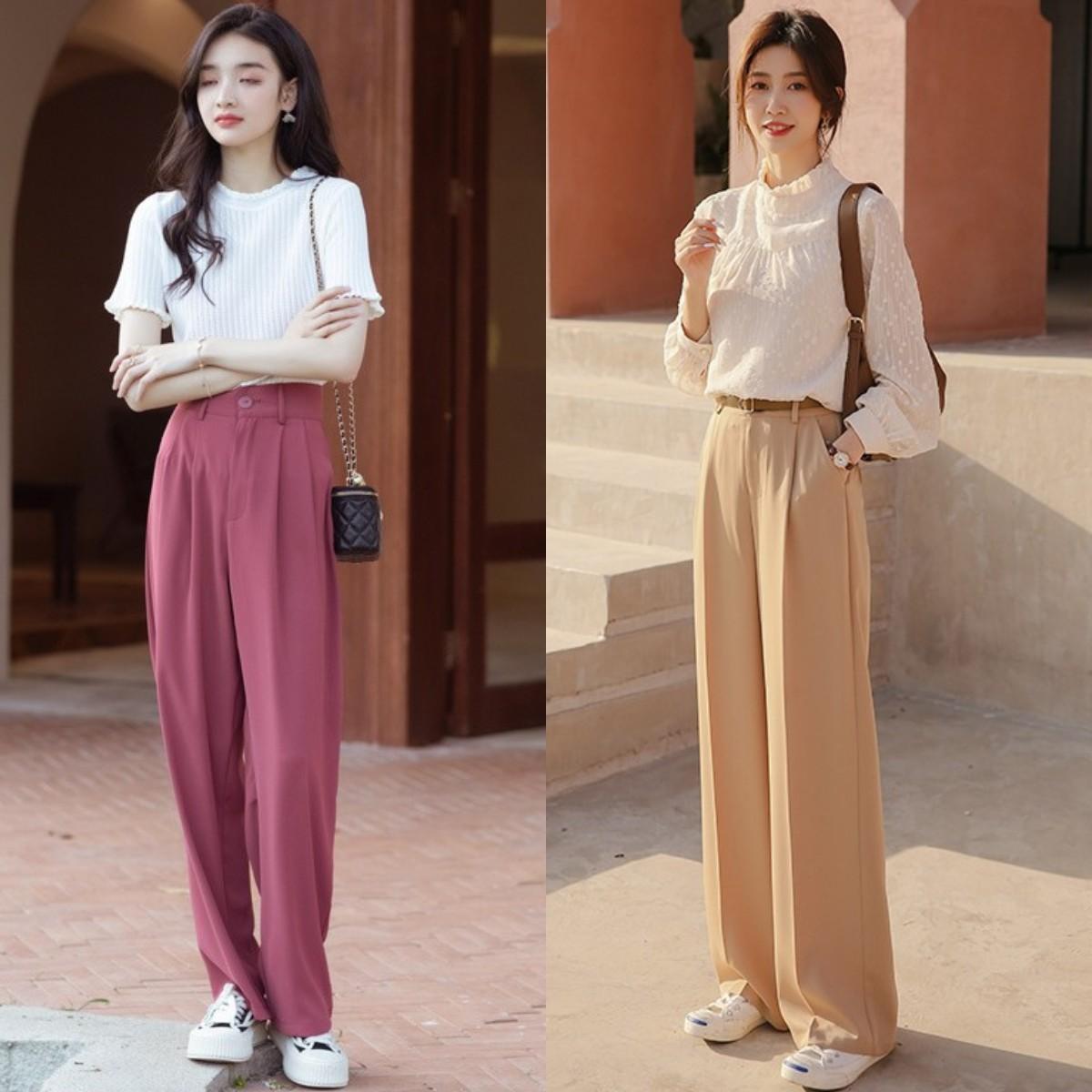 阔腿裤裤子搭配什么衣服好看，阔腿裤搭配什么衣服最好看（都可以穿“阔腿裤+平底鞋”）