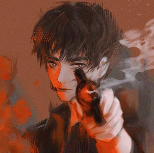 二次元男生头像，二次元丧系男头/黑白微信（有点丧的男生动漫头像）