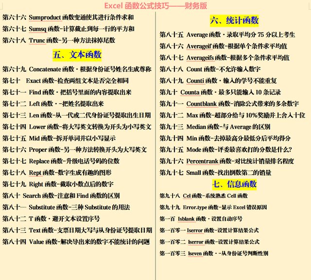 excel表格函数，excel表格中十个常用函数（342个Excel函数公式汇总）