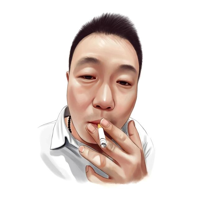 抽烟照片男伤感，抽烟男头像微信（质感超强的手绘写实头像）