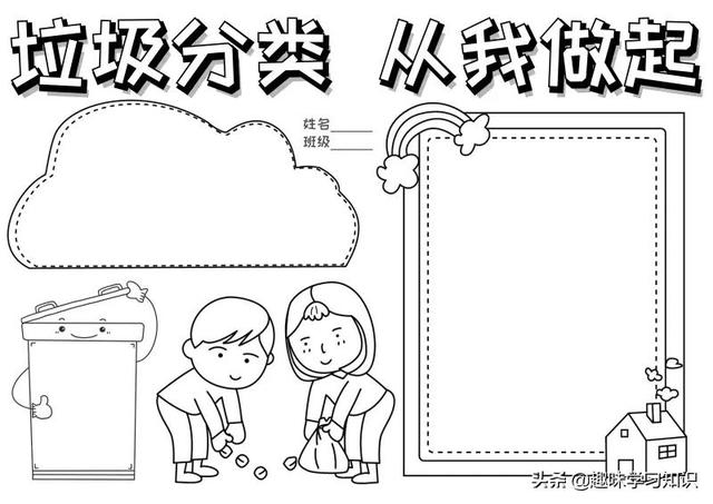 垃圾分类的手抄报怎么画，垃圾分类的手抄报怎么画 简单（垃圾分类<环保>手抄报集）