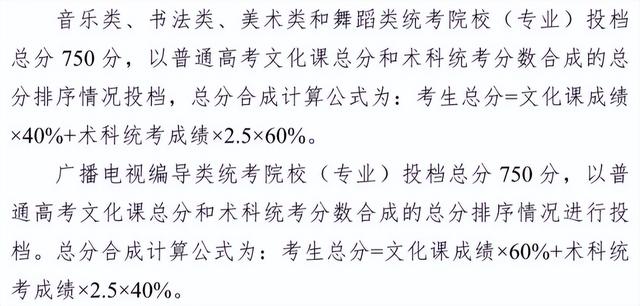 编导高考文化课成绩需要多少分，编导高考文化课成绩需要多少分及格（2022各省播音专业综合分计算方式及投档规则汇总）