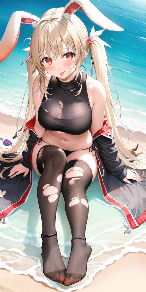 夏天的画怎么画简单又漂亮，夏天简笔画怎么画（AI绘画 海边夏日3）
