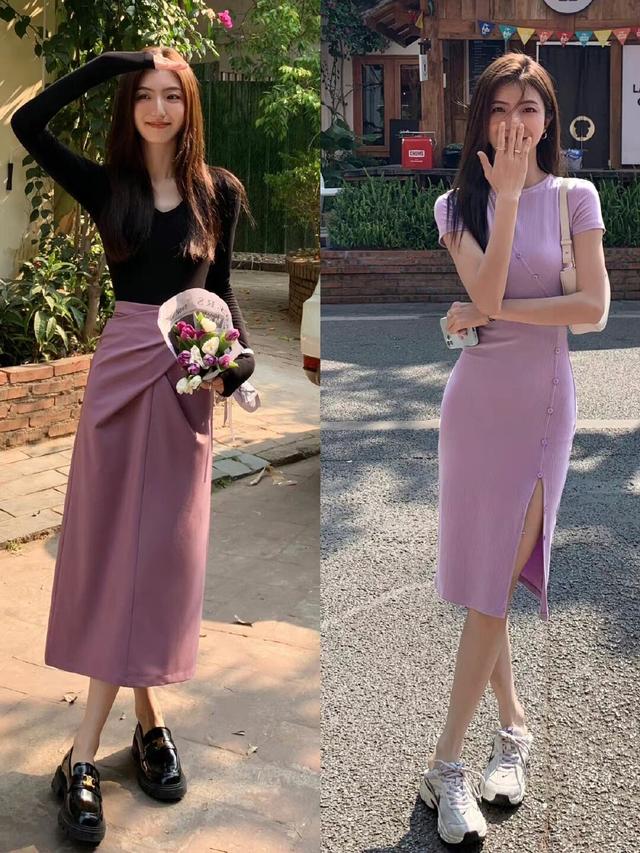 紫色裙子配什么颜色上衣，紫色裙子搭配什么颜色的上衣好看（参考这3种实用搭配公式）