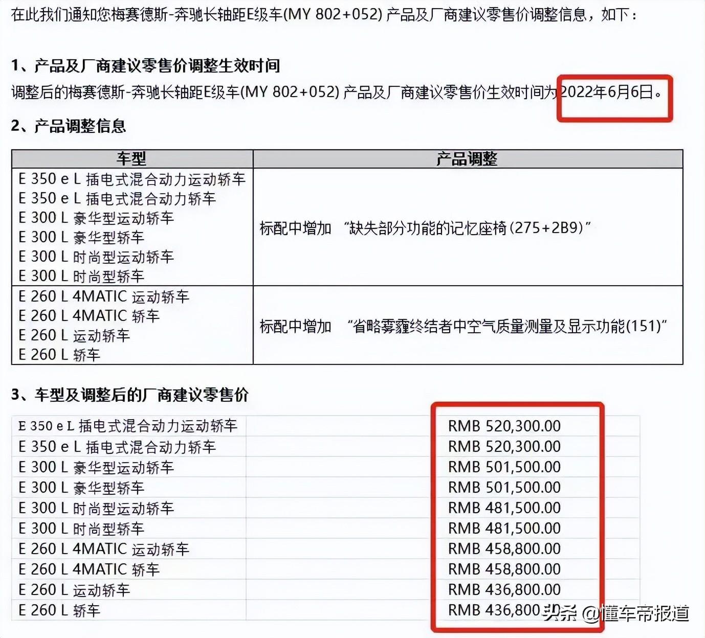 奔驰e300l新车报价2022款（43.68万元起售，全系增配）