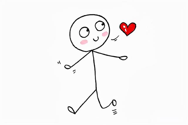 火柴人元素画法，火柴人的简单画法（小心心发射biubiubiu,火柴人表白简笔画模板）