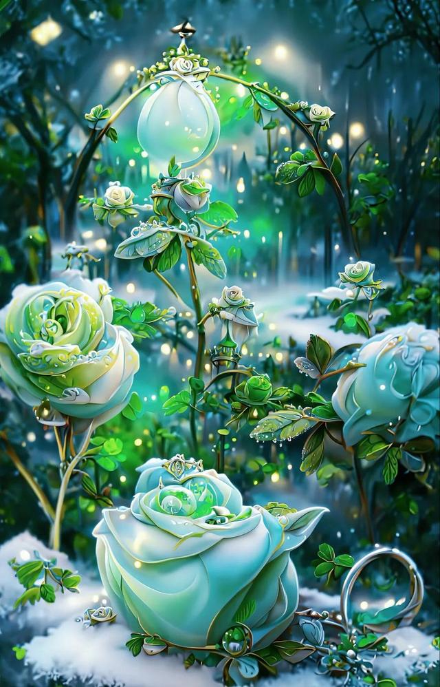 绿玫瑰花语是什么，绿玫瑰代表什么绿玫瑰花语是什么（绿色玫瑰～不老的爱情）