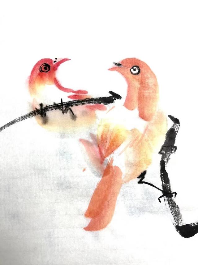 简单的鸟怎么画，如何画简易的小鸟（画家刘华：鸟的画法）