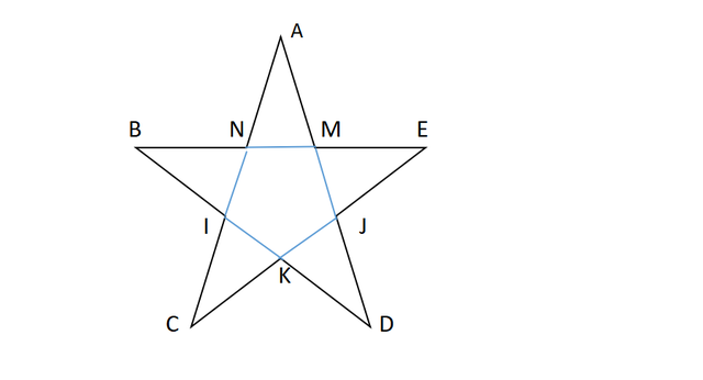直尺画五角星最简单图片