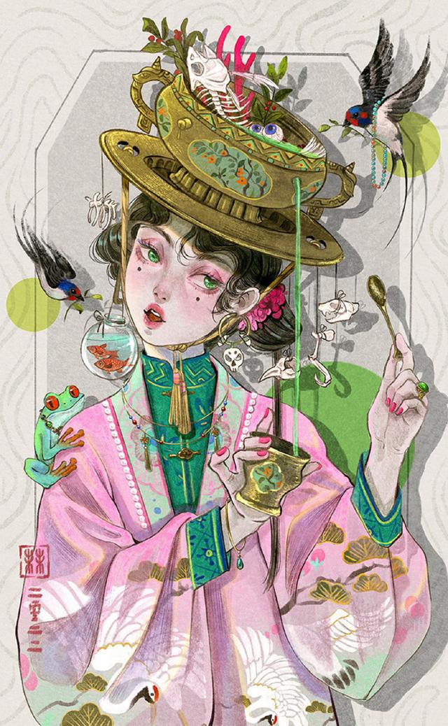 可爱绿色系治愈系插画背景图，微信头像，可爱绿色系治愈系插画背景图|可爱治愈的生活（幸得识卿桃花面）