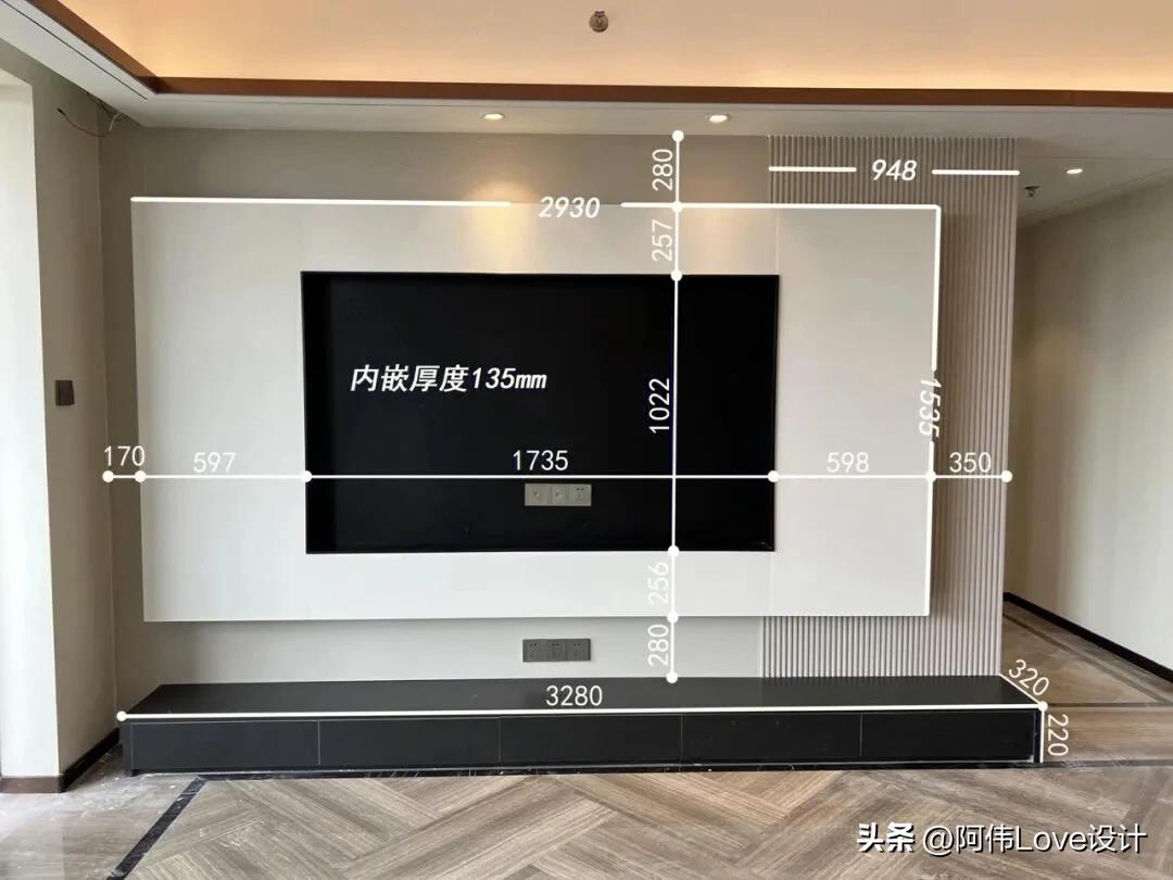 电视机尺寸规格表大全,电视尺寸都有哪些规格(20款电视墙尺寸)