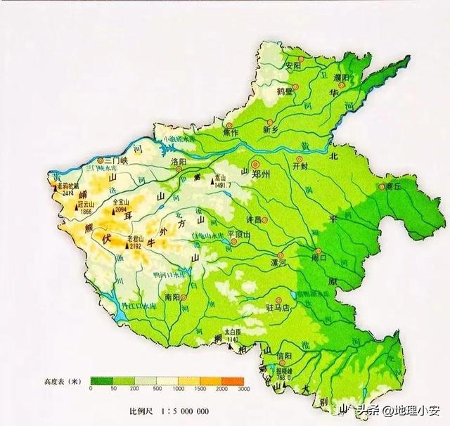 黄河途径河南地图图片