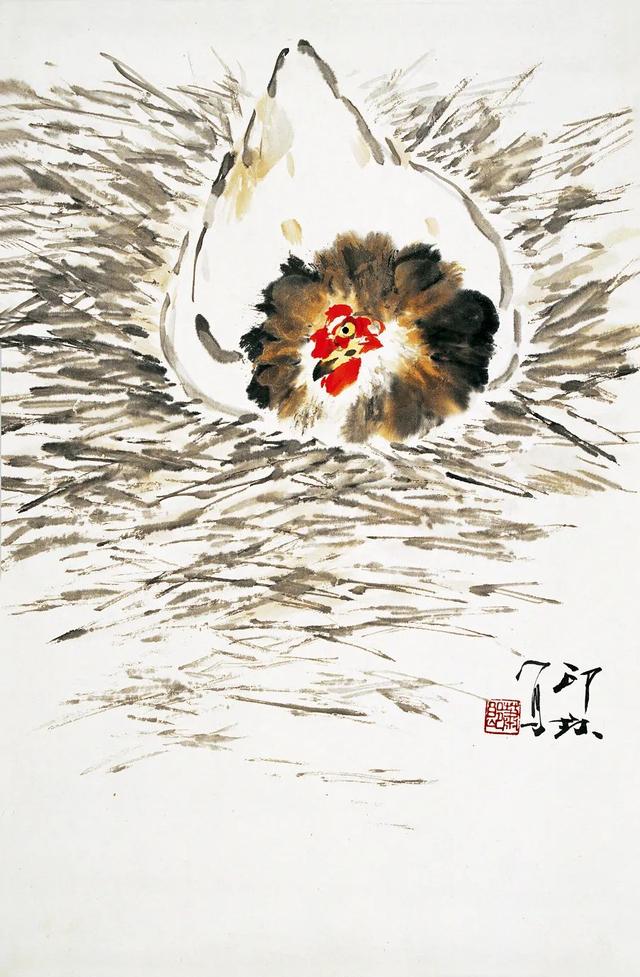 如何画牛,萧朗笔下的鸡:雄鸡赳赳(怎么画牛最简单最好看)