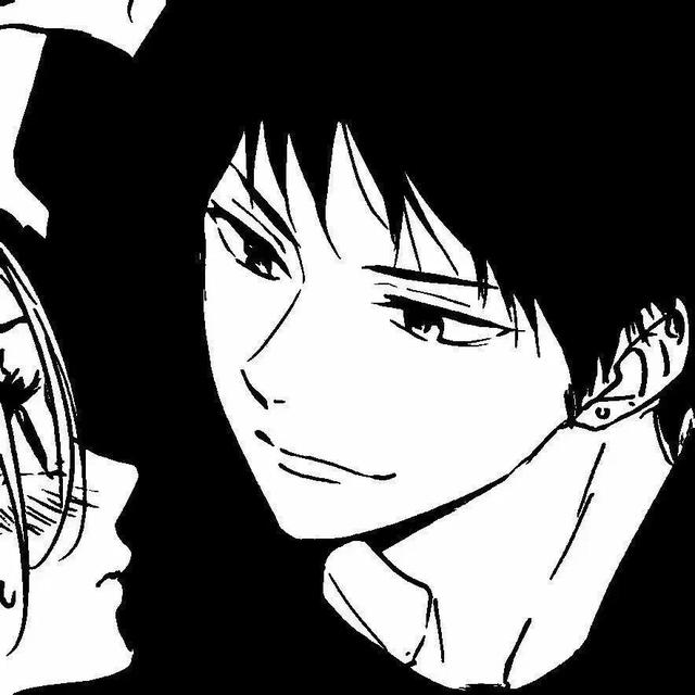 黑白日系情侣头像，日系黑白情头微信（超好看的动漫情侣黑白头像）