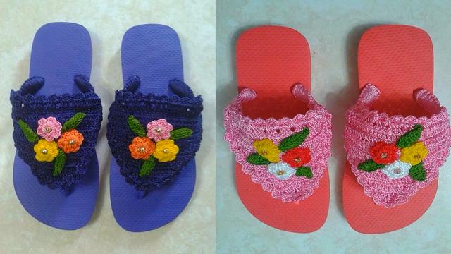 钩鞋子教程从头到尾纯色，像我这样手工钩编一双