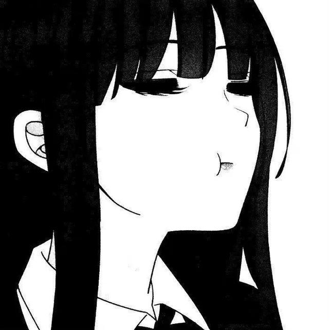 好看的黑白漫头.，微信头像，好看的黑白漫头.（黑白动漫卡通头像）