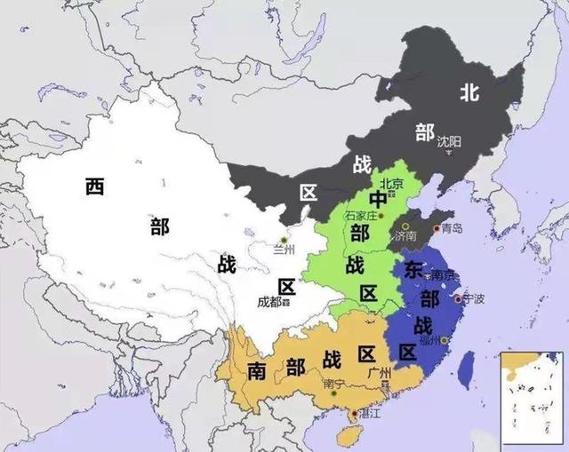 中国按照东南西北中设立5大战区，俄罗斯却按从左至右设立4大军区