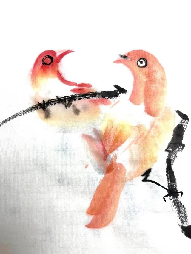 简单的鸟怎么画，如何画简易的小鸟（画家刘华：鸟的画法）