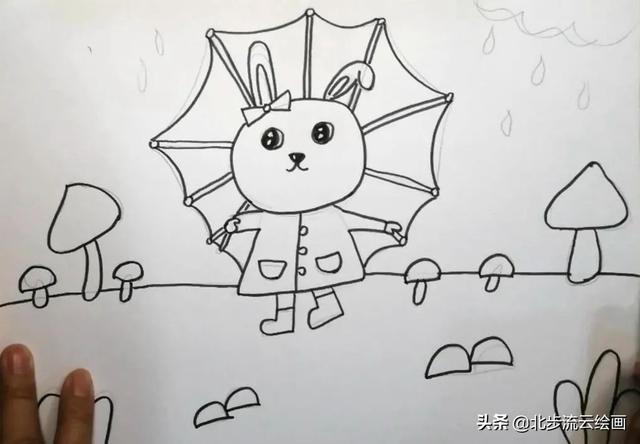 怎么画兔子，怎么画兔子女孩（儿童画教程：小兔子）