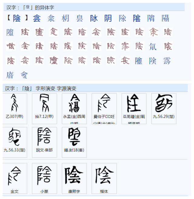 阳字繁体字复制，常用字范式之四十
